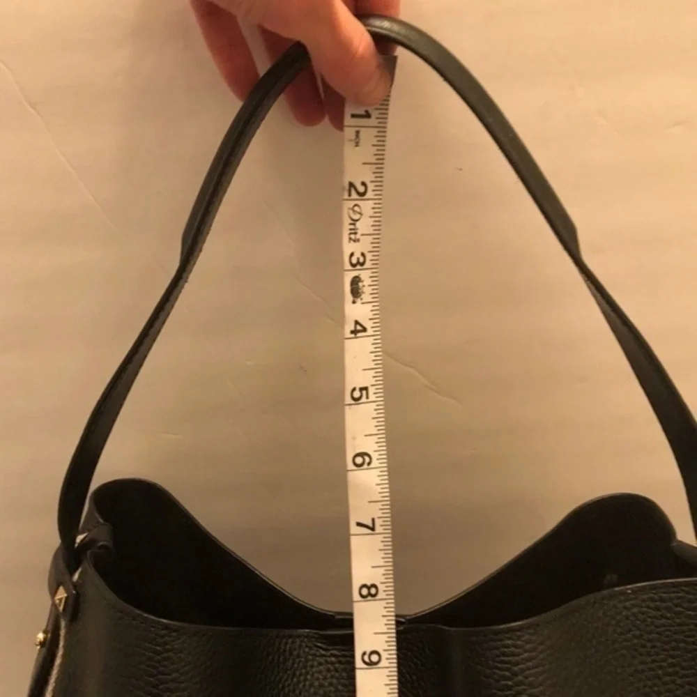 Michael kors black leather tote bag and pouchette